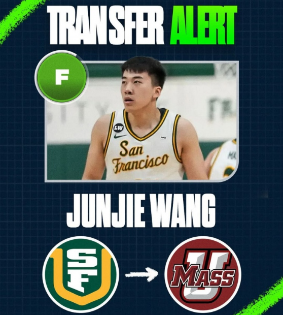kaiyun-男篮国手王俊杰自宣：从旧金山大学转校麻省大学 终极目标冲NBA